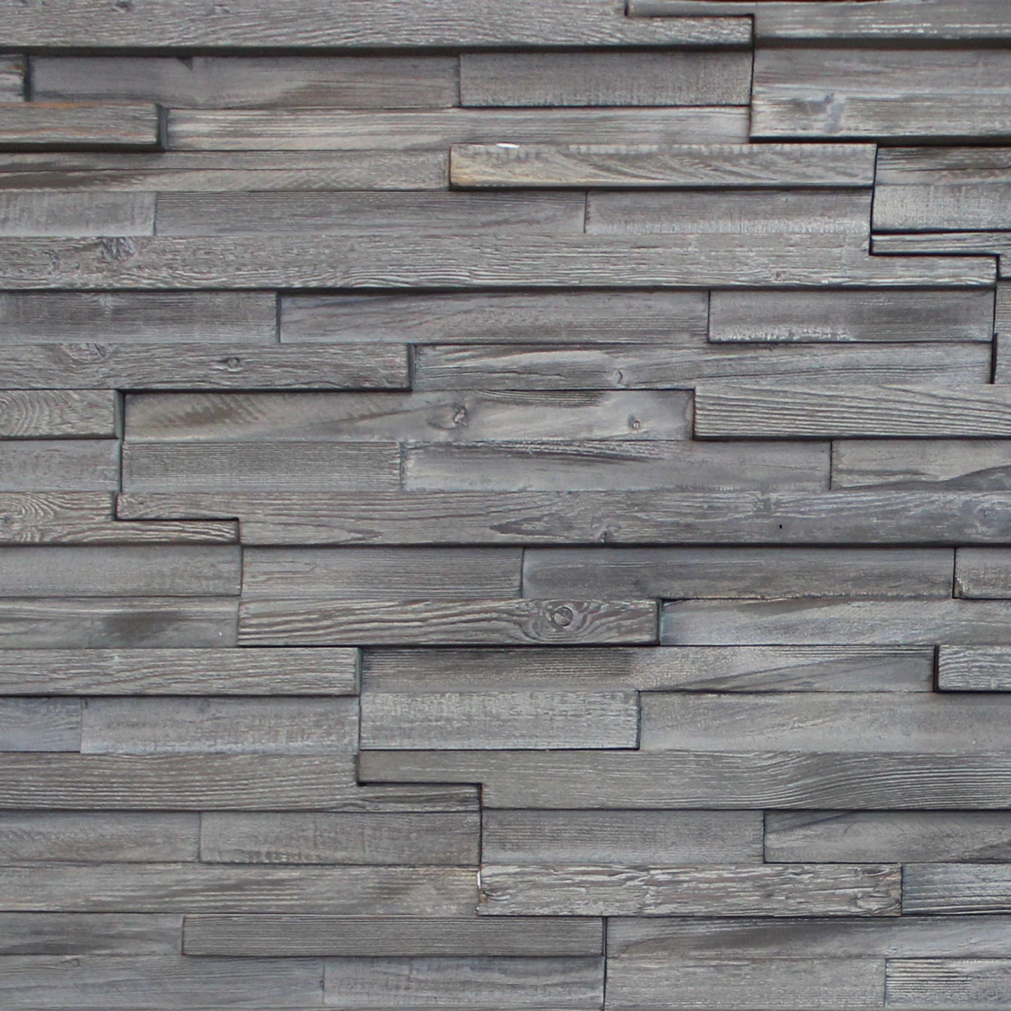 Meza 3D Wood Wall Panel - Brown/Grey/White Tones (Set of 4 or 12)