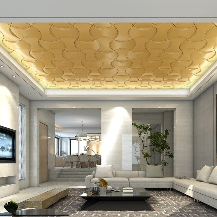 Coco Geometric 3D Leather Wall Panel