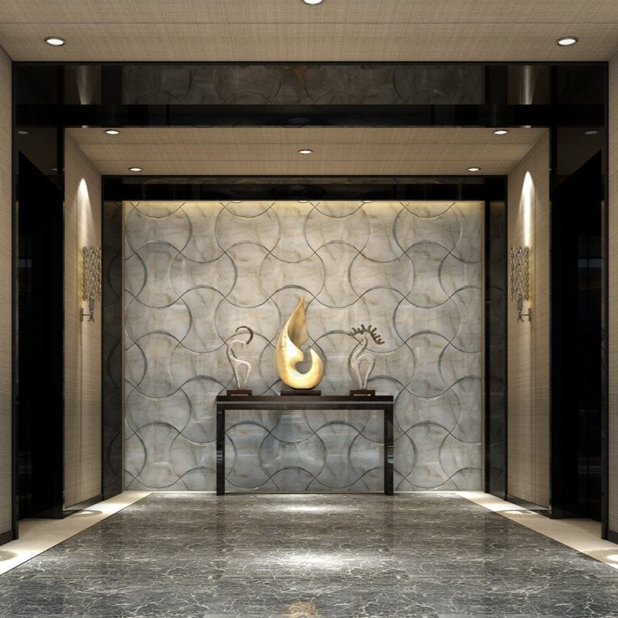 Coco Geometric 3D Leather Wall Panel