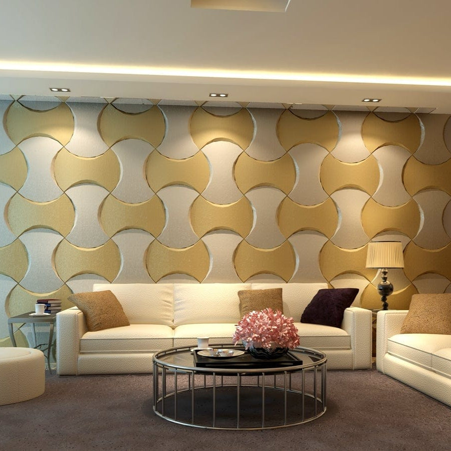 Coco Geometric 3D Leather Wall Panel