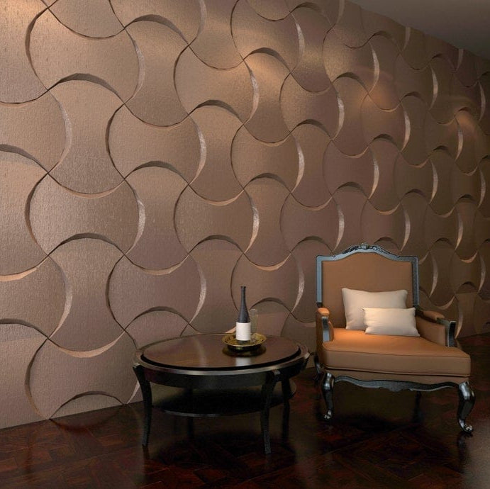 Coco Geometric 3D Leather Wall Panel