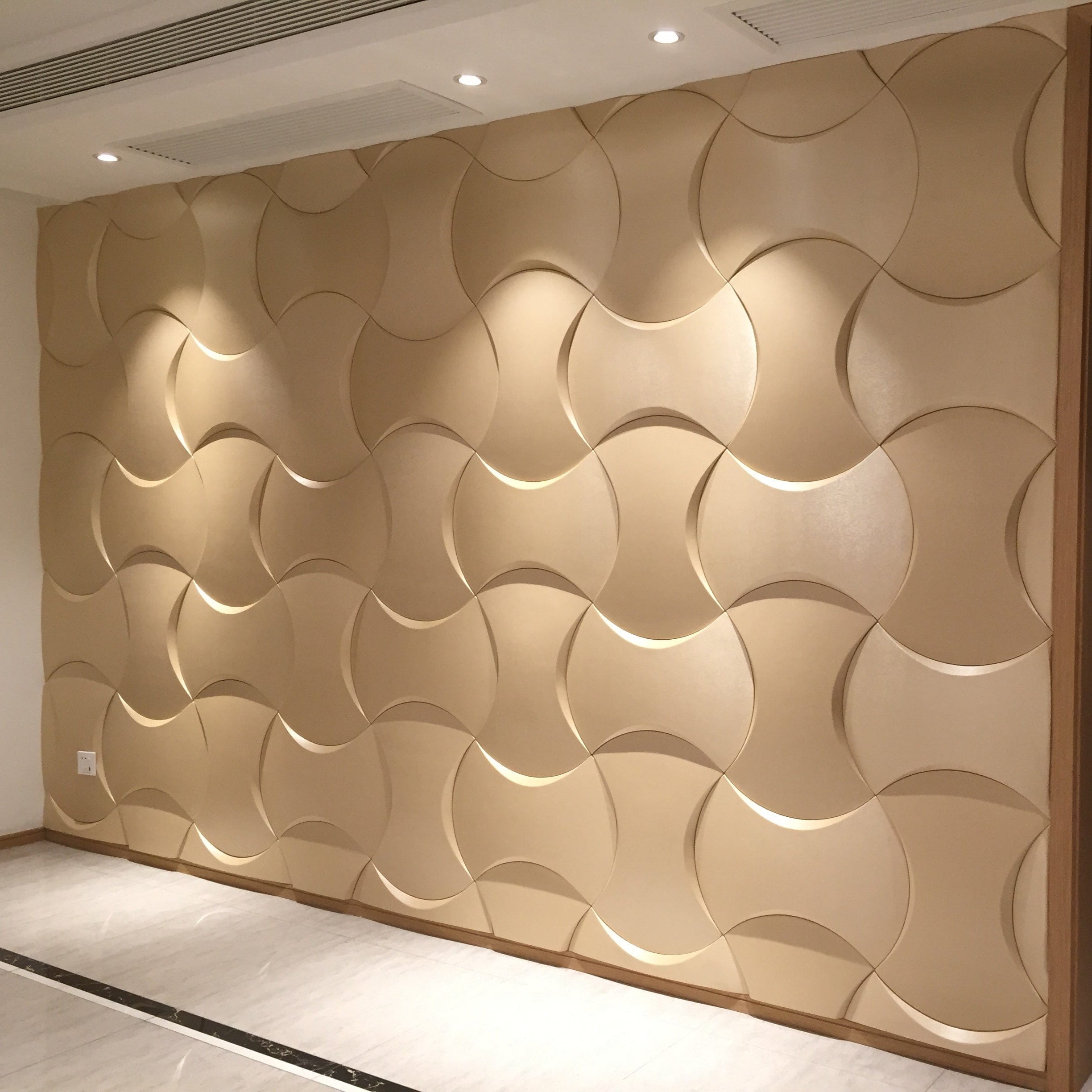Coco Geometric 3D Leather Wall Panel