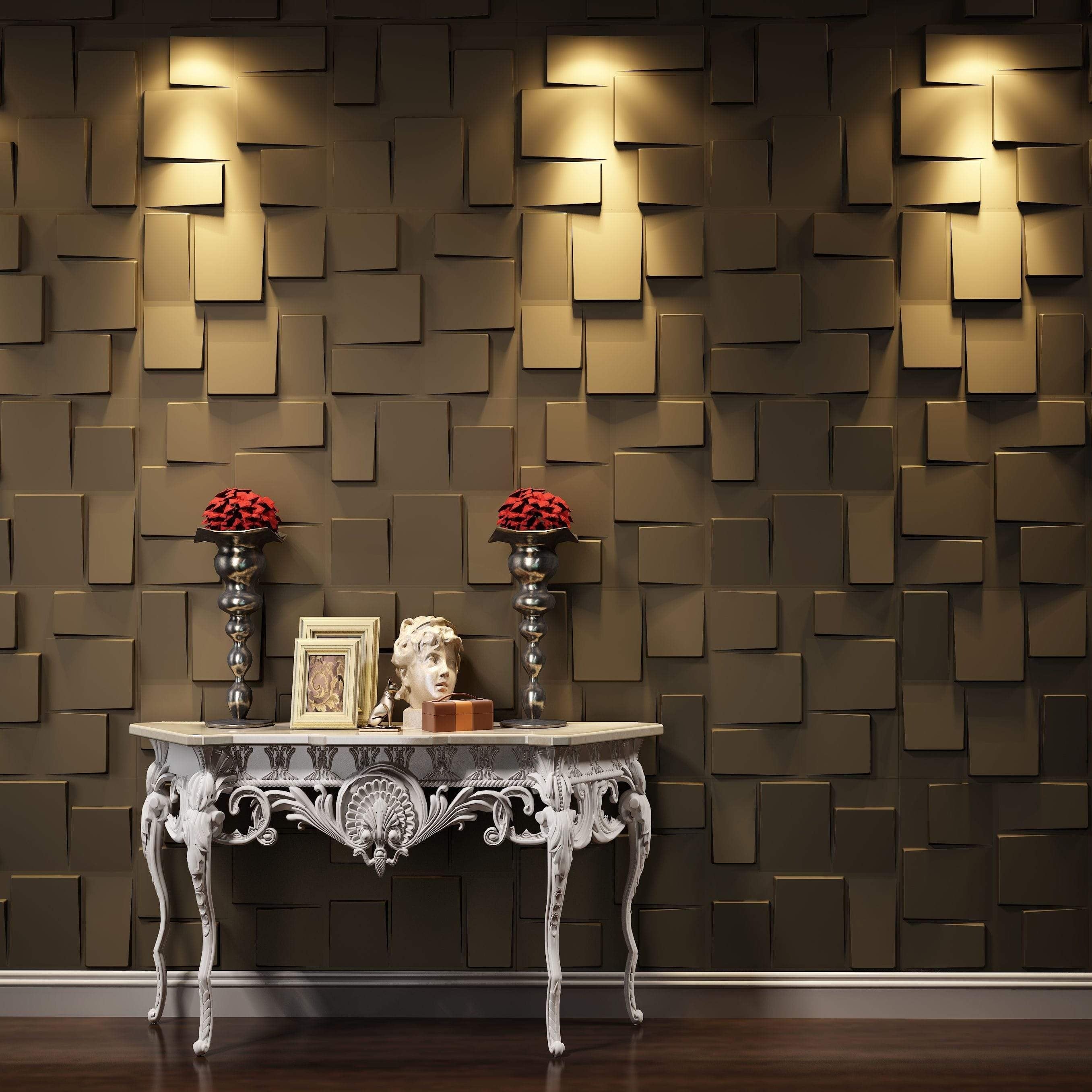 Rubik Square 3D Leather Wall Panel