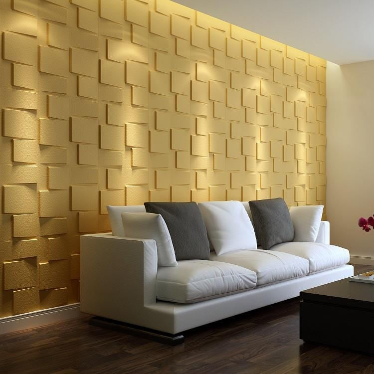 Rubik Square 3D Leather Wall Panel