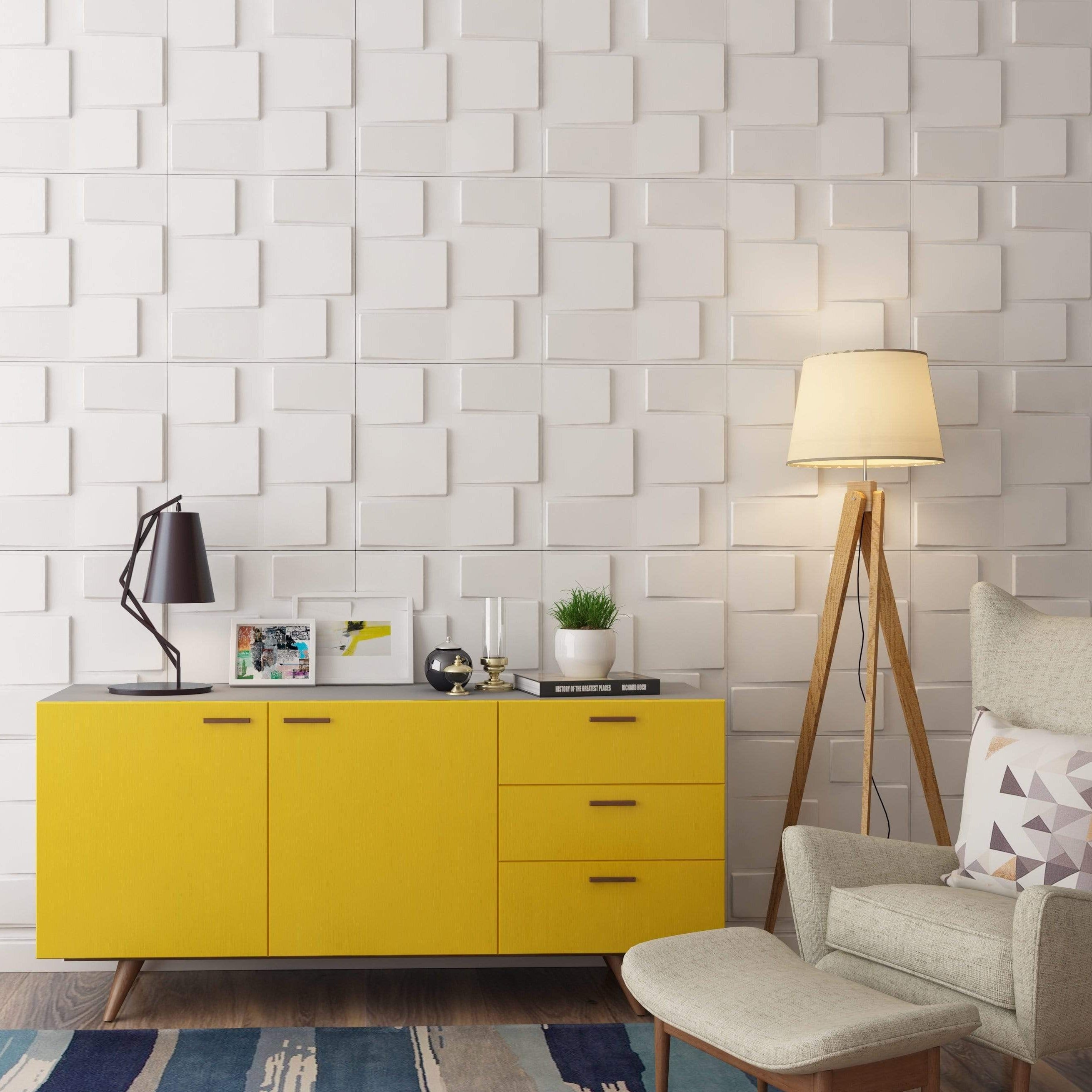 Rubik Square 3D Leather Wall Panel
