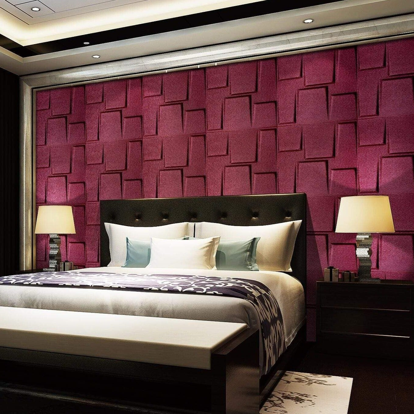 Rubik Square 3D Leather Wall Panel