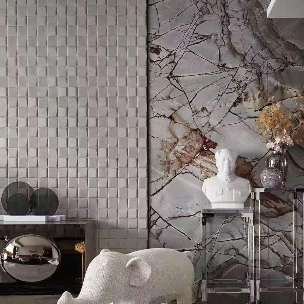 Ubiquitous Square 3D Leather Wall Panel