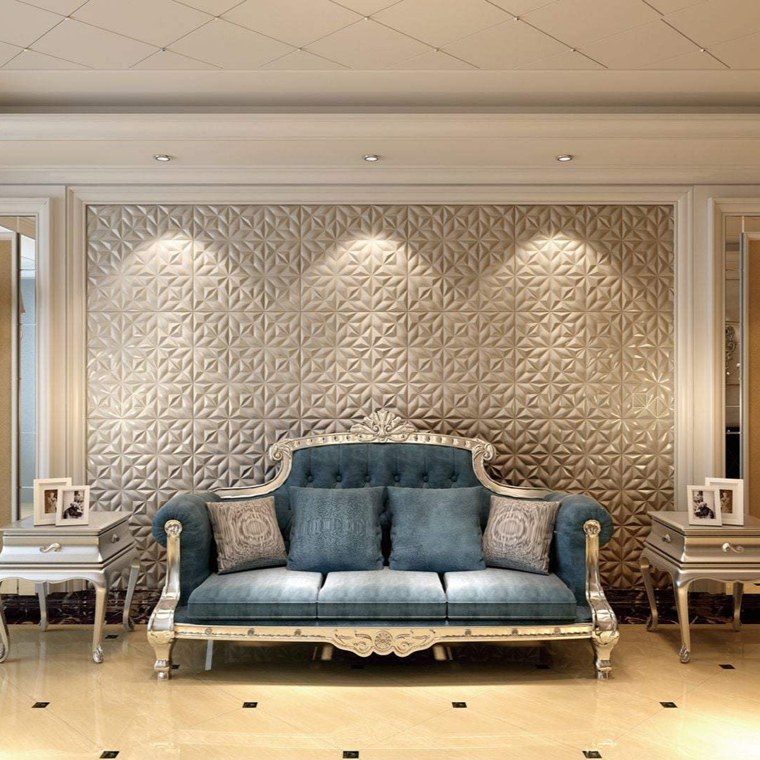 Spear Square 3D Leather Wall Panel