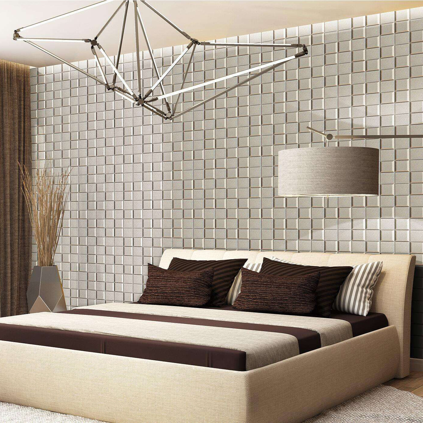 Tetris Square 3D Leather Wall Panel
