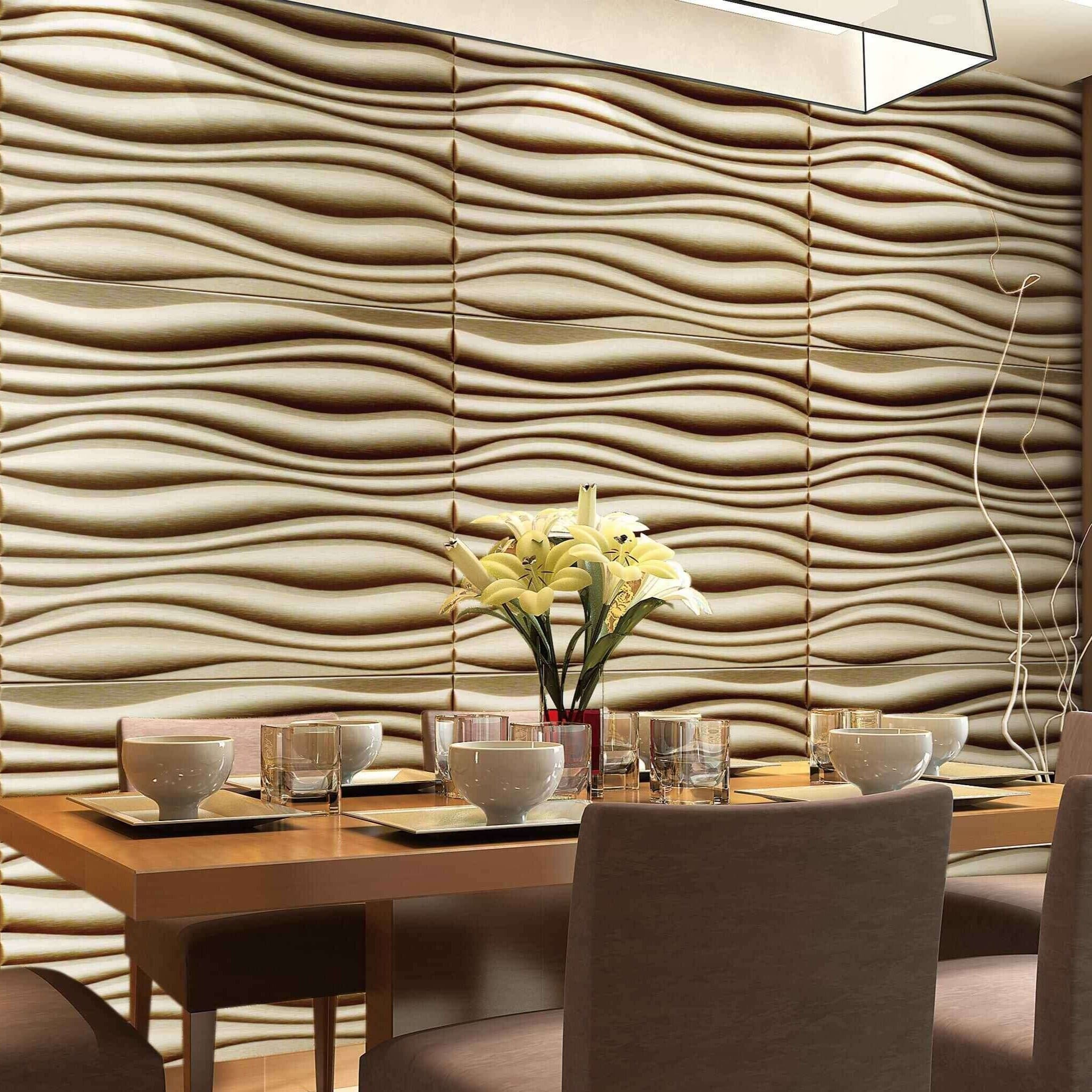 Gnarly Square 3D Leather Wall Panel