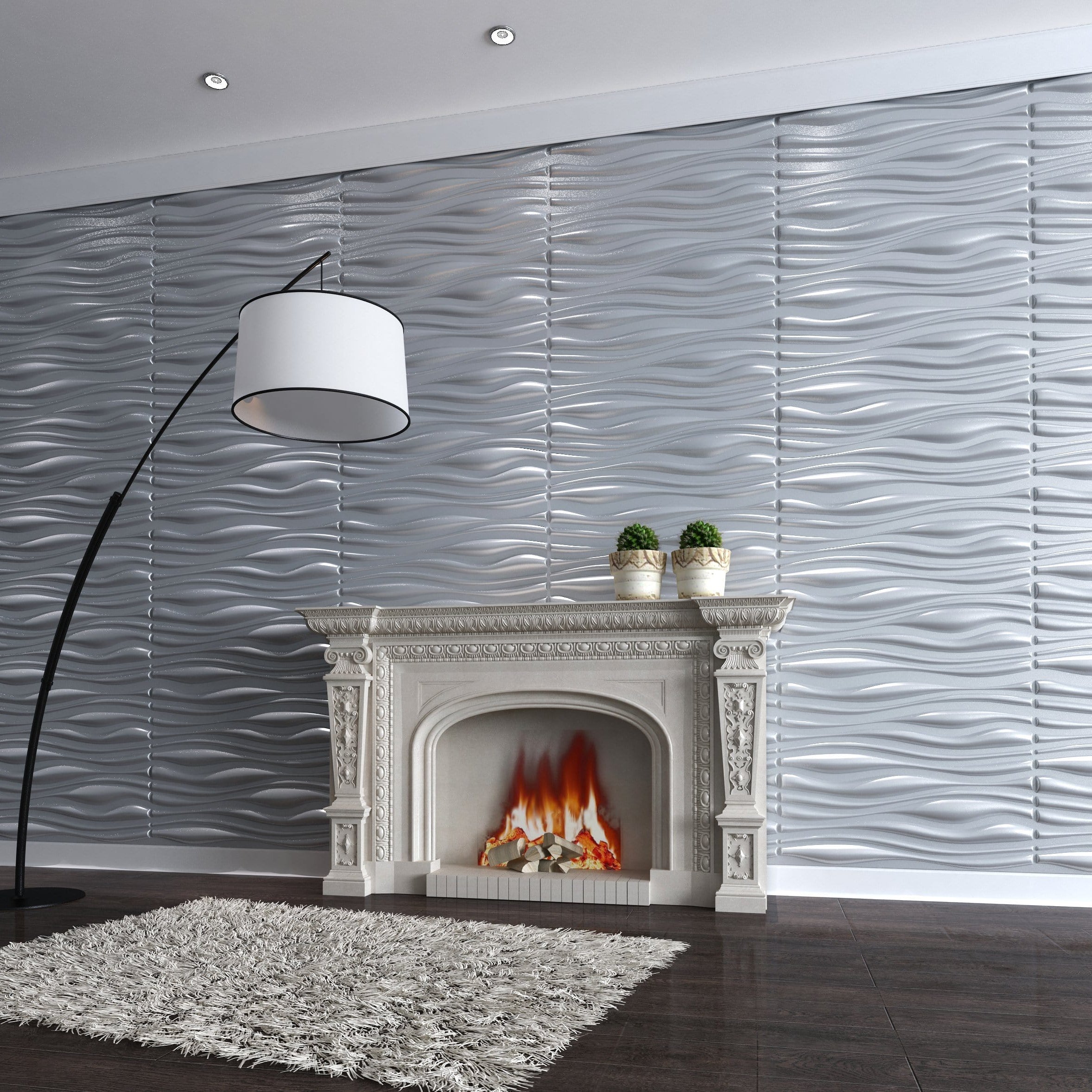 Gnarly Square 3D Leather Wall Panel