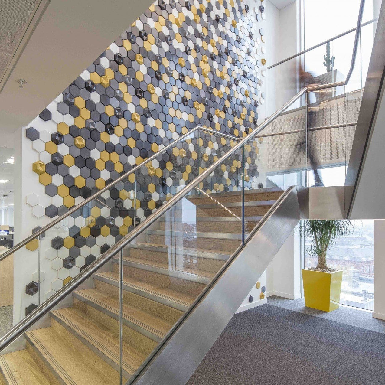 Original Hexagon 3D Leather Wall Panel