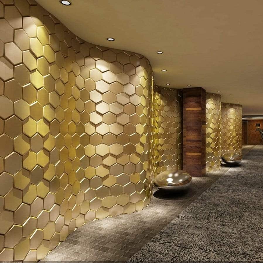 Original Hexagon 3D Leather Wall Panel