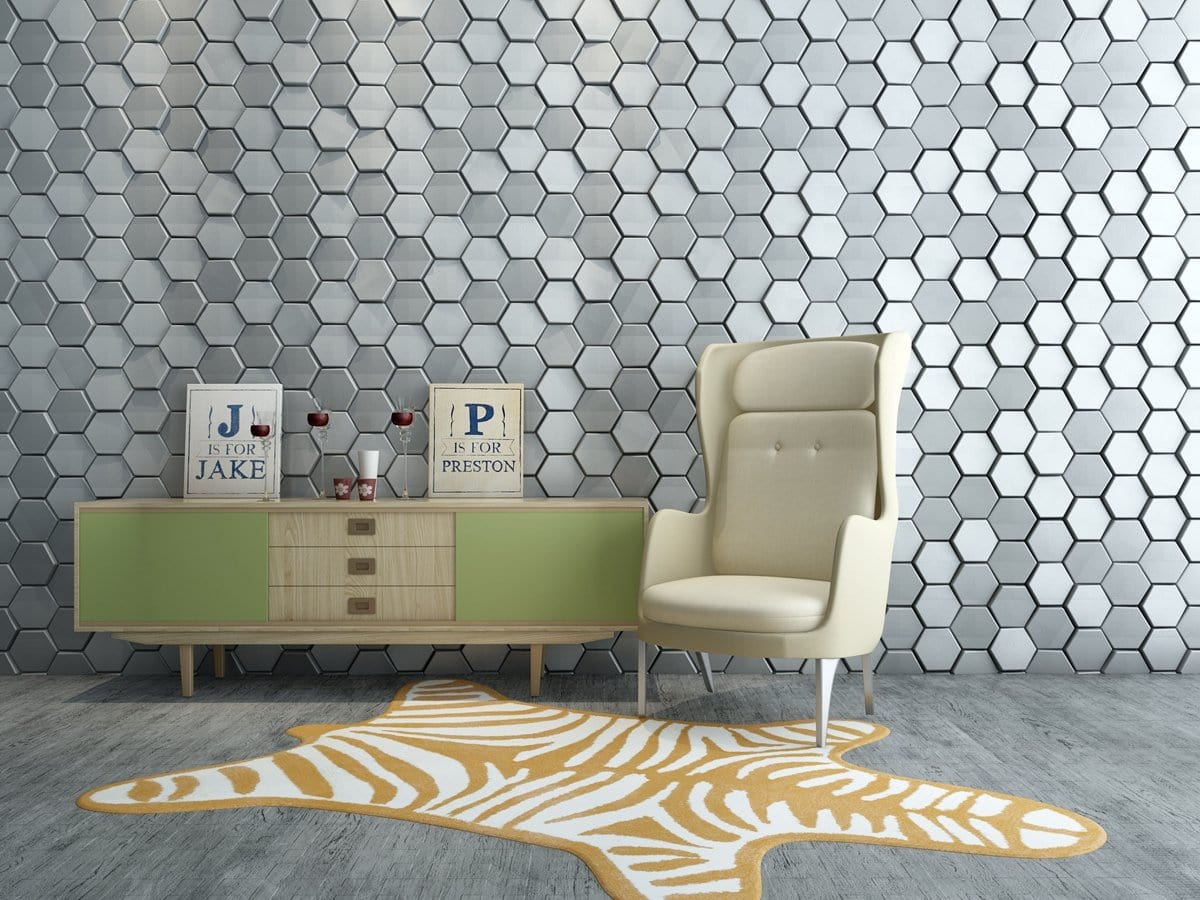 Original Hexagon 3D Leather Wall Panel