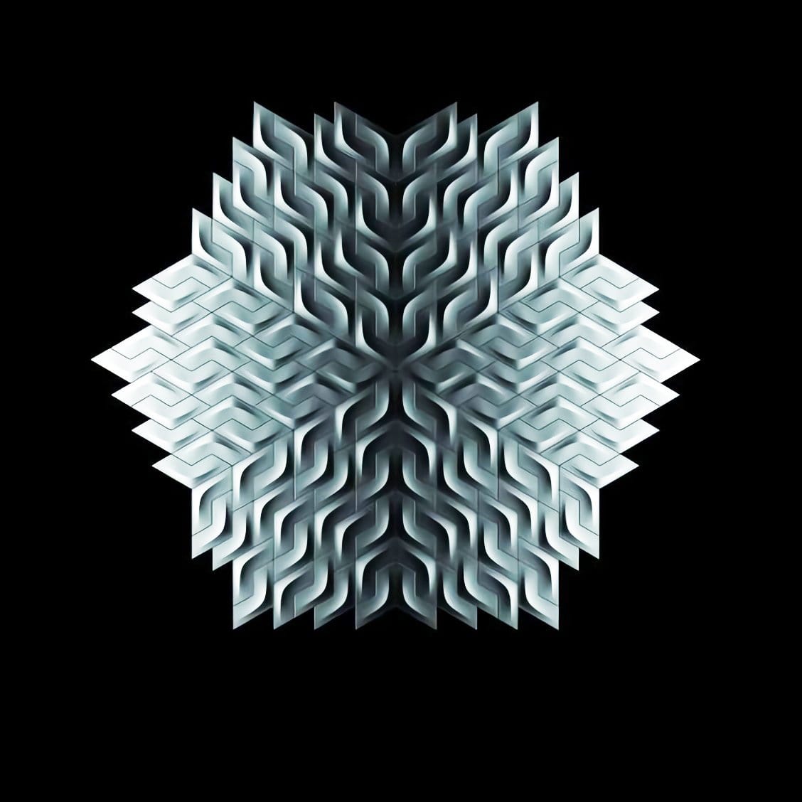 Samurai Geometric 3D Leather Wall Panel