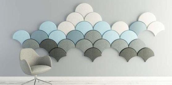 Mermaid Scales Geometric 3D Leather Wall Panel