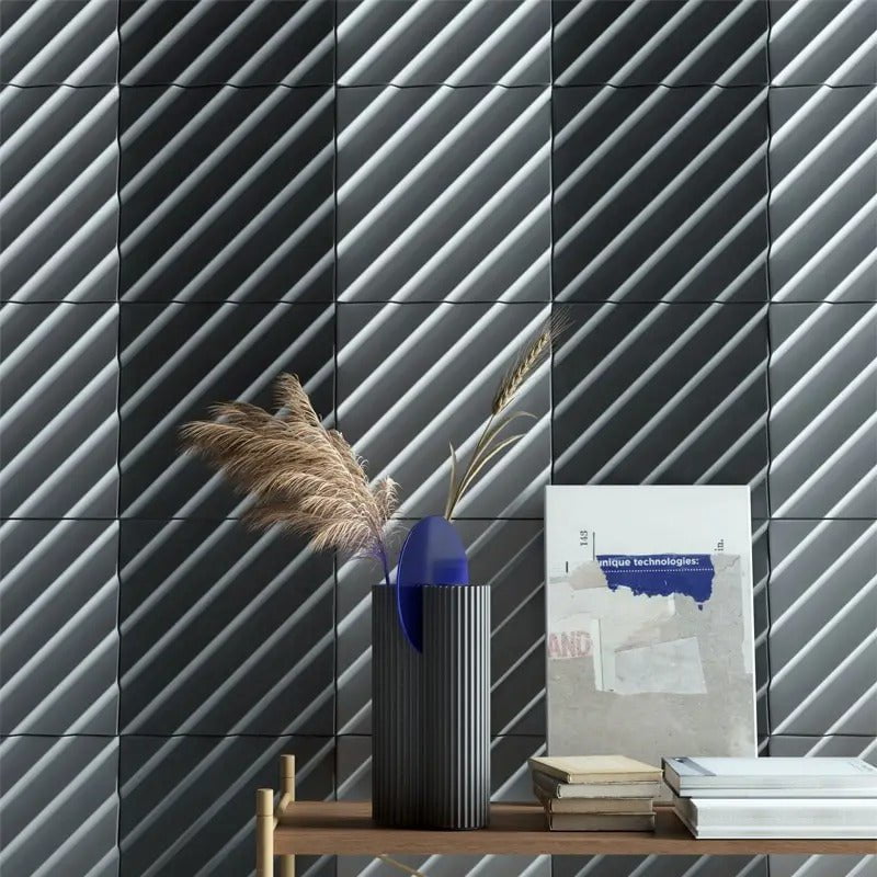 Oblique Lines 3D Concrete Wall Panel