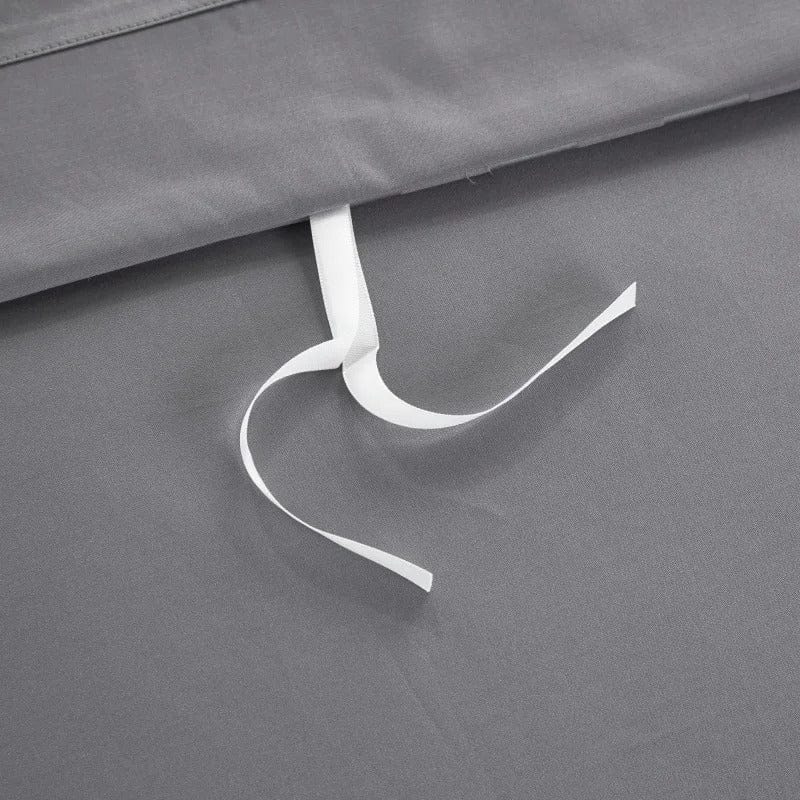 Prestige Grey Duvet Cover Set (Long-Staple Sateen Cotton)