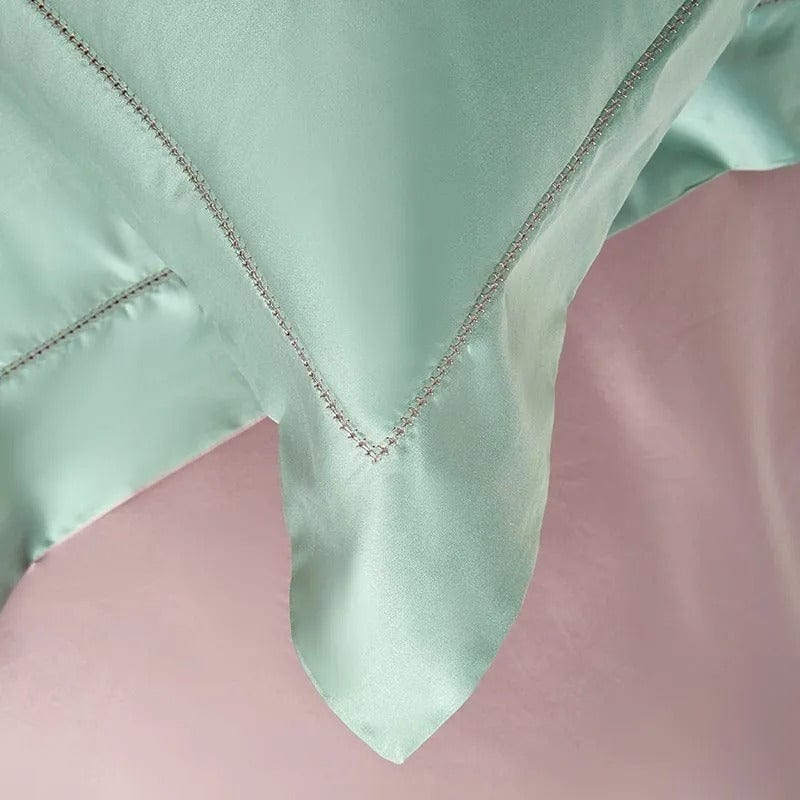 Dream Sage Blush Duvet Cover Set (Long-staple Sateen Cotton)
