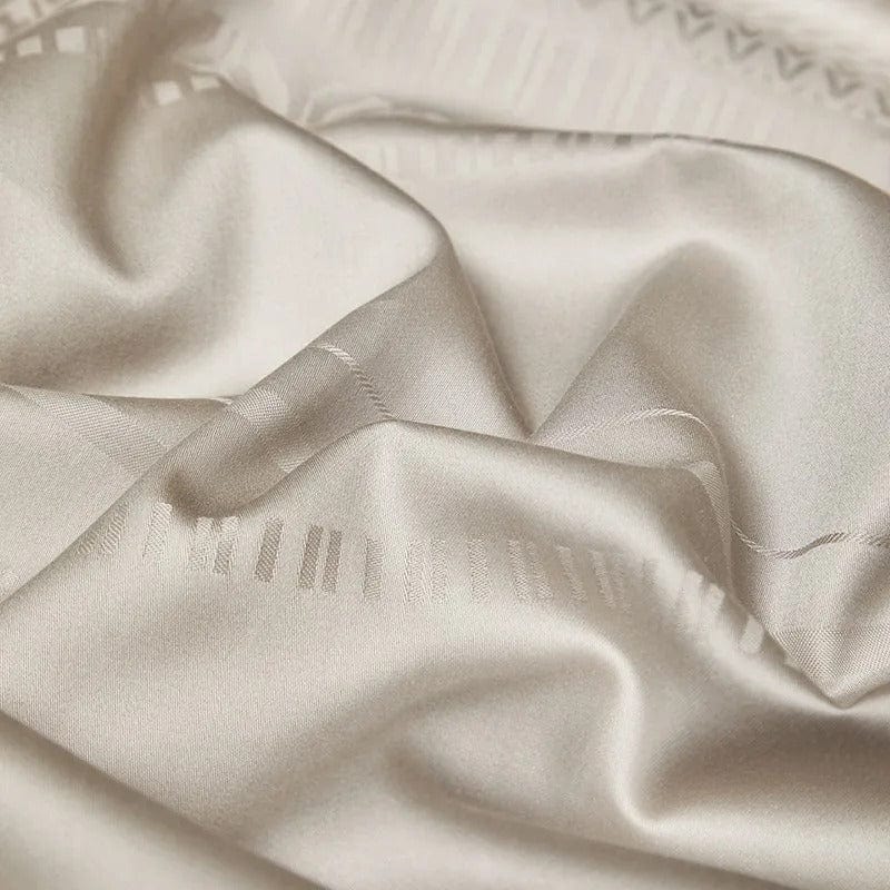 Elegance Champagne Duvet Cover Set (Long-Staple Sateen Cotton)