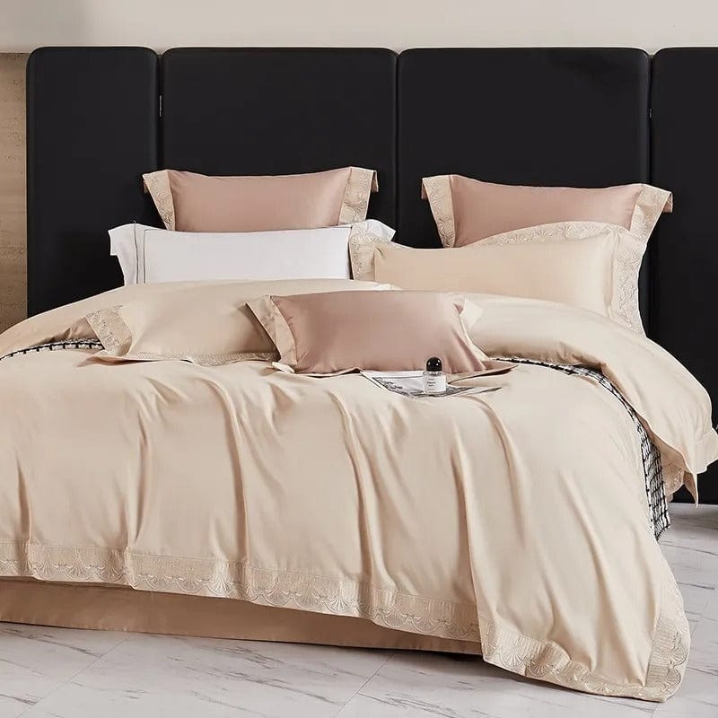 Luxxe Peach Duvet Cover Set (Long-Staple Sateen Cotton)