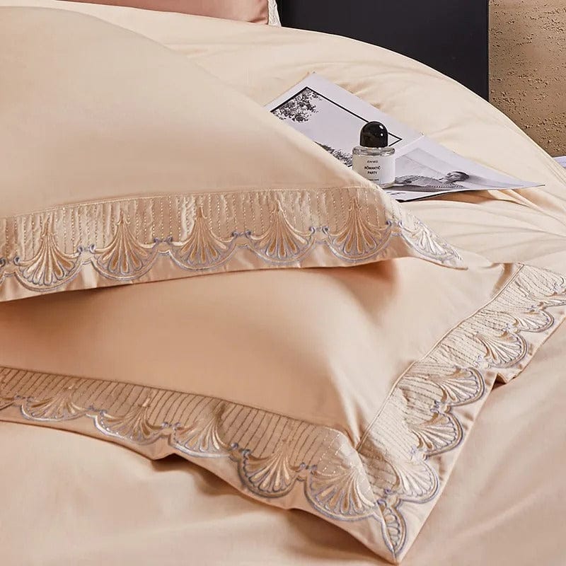 Luxxe Peach Duvet Cover Set (Long-Staple Sateen Cotton)