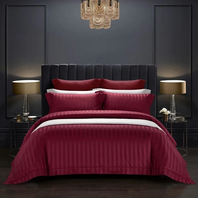 Prestige Wine Duvet Cover Set (Long-Staple Sateen Cotton)
