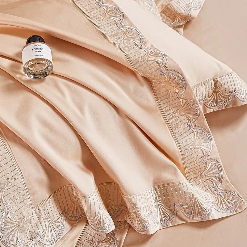 Luxxe Peach Duvet Cover Set (Long-Staple Sateen Cotton)