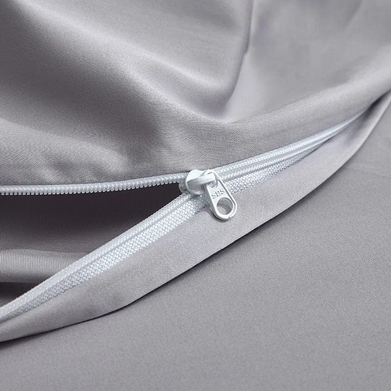Elegance Silver Duvet Cover Set (Long-Staple Sateen Cotton)