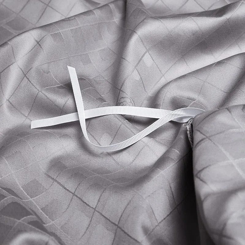 Elegance Silver Duvet Cover Set (Long-Staple Sateen Cotton)