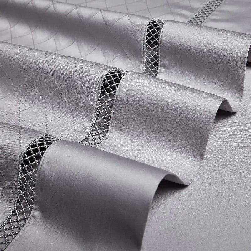 Elegance Silver Duvet Cover Set (Long-Staple Sateen Cotton)