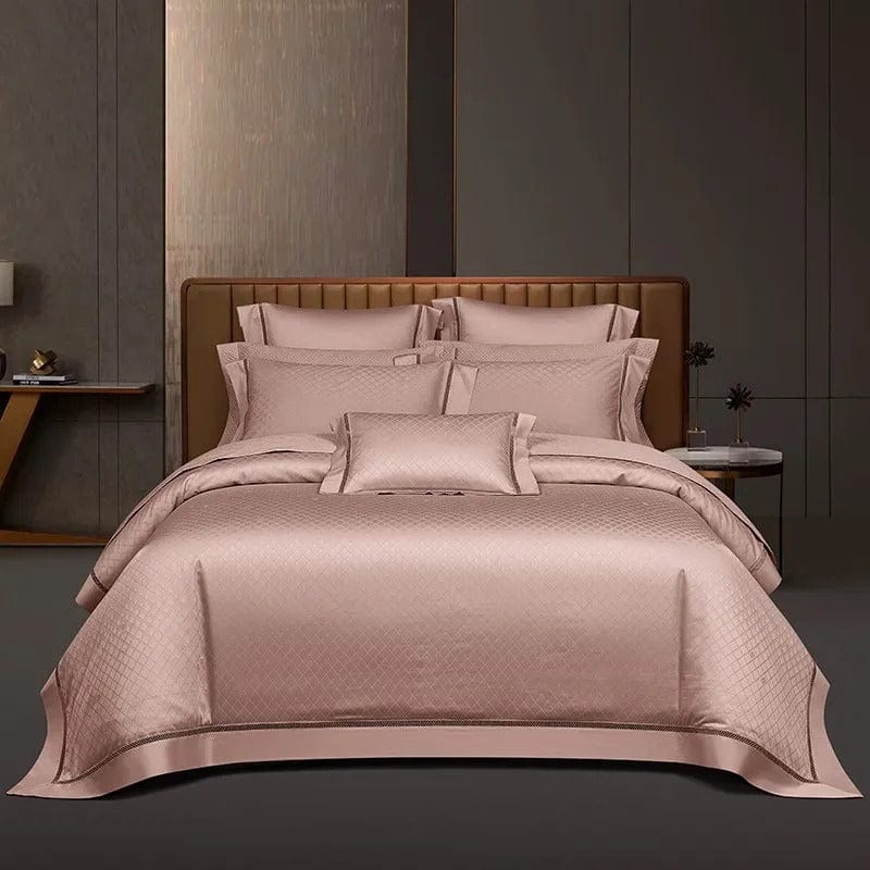 Elegance Blush Duvet Cover Set (Long-Staple Sateen Cotton)