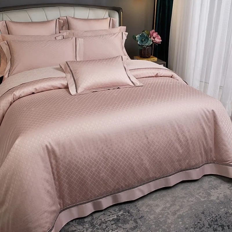 Elegance Blush Duvet Cover Set (Long-Staple Sateen Cotton)