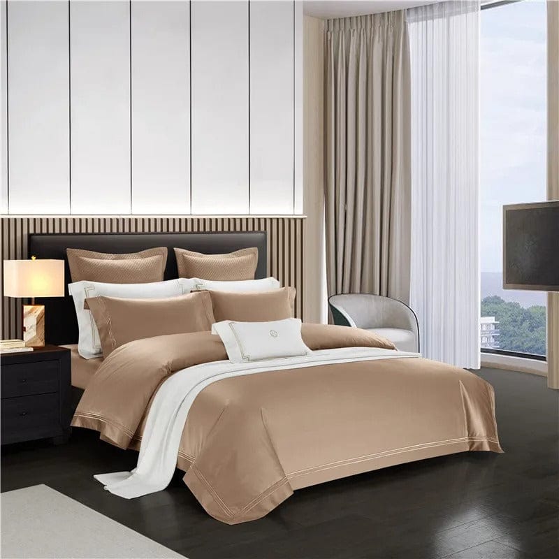Prestige Champagne Duvet Cover Set (Long-Staple Sateen Cotton)