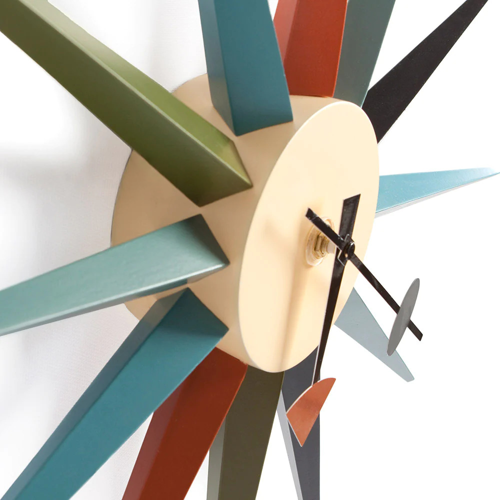 Mid Century Sunburst Clock