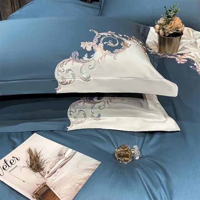 Dreamy Blue Duvet Cover Set (Long-Staple Sateen Cotton)