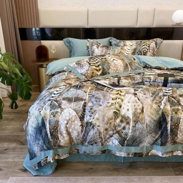 Feather Heathe Duvet Cover Set (Long-Staple Sateen Cotton)