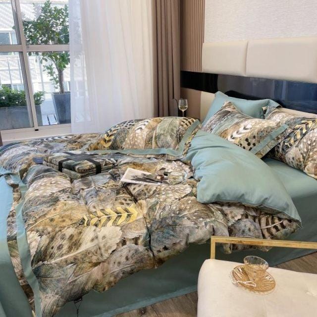 Feather Heathe Duvet Cover Set (Long-Staple Sateen Cotton)