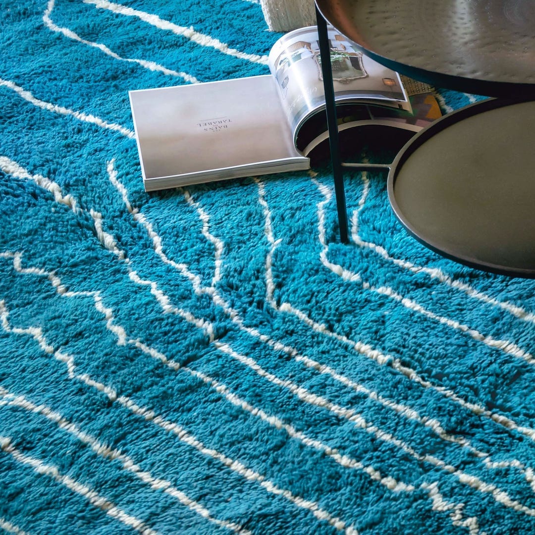 Blue Stream Moroccan Rug