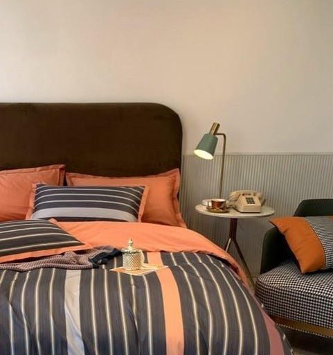 Striplen Duvet Cover Set (Long-staple Sateen Cotton)