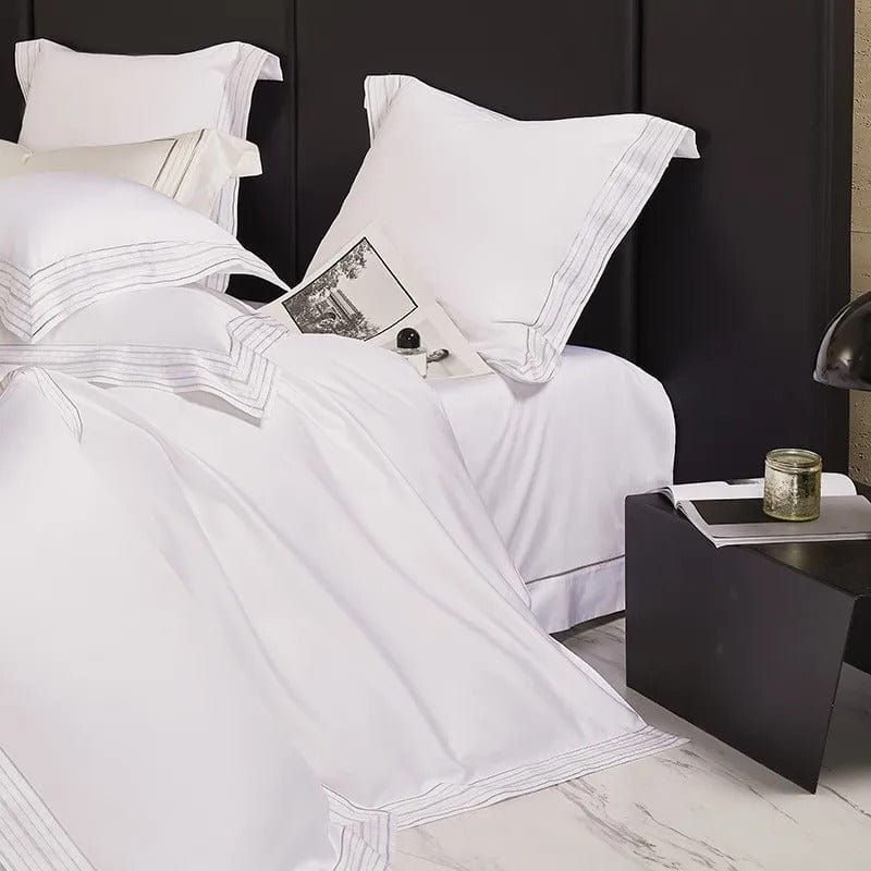 Luxxe White Duvet Cover Set (Long-staple Sateen Cotton)