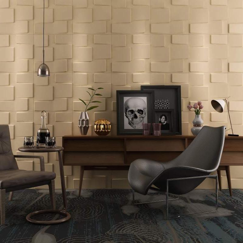 Rubik Square 3D Leather Wall Panel