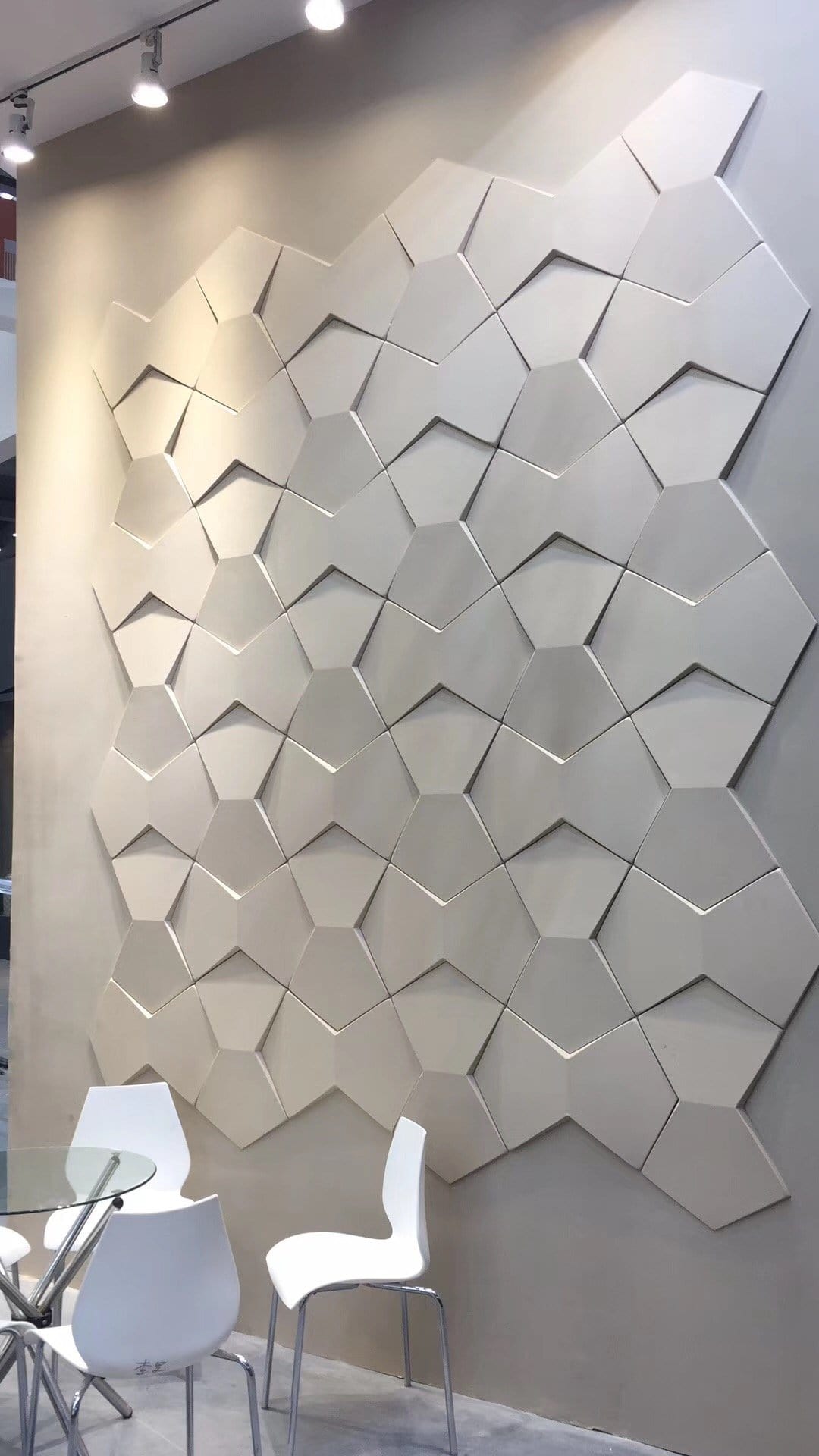 Bowtie Geometric 3D Leather Wall Panel