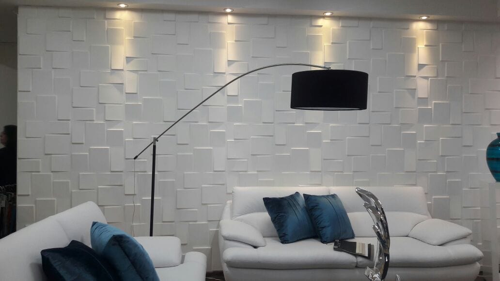 Rubik Square 3D Leather Wall Panel