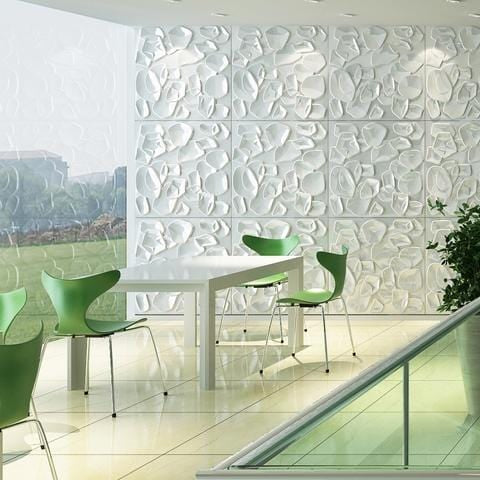 Ripple Square 3D Leather Wall Panel