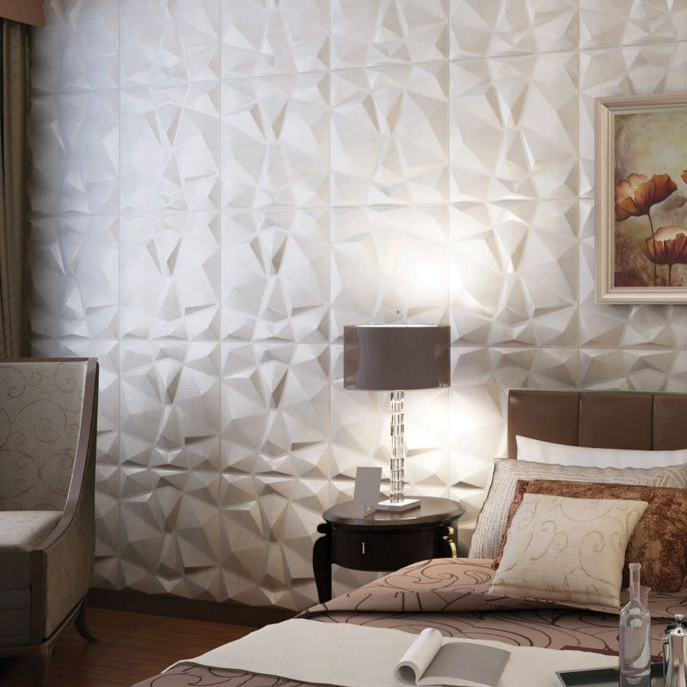 Diamond Fever Square 3D Leather Wall Panel