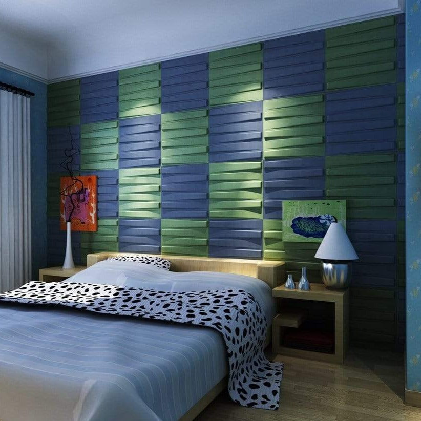 Illusory Square 3D Leather Wall Panel