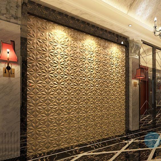 Spear Square 3D Leather Wall Panel