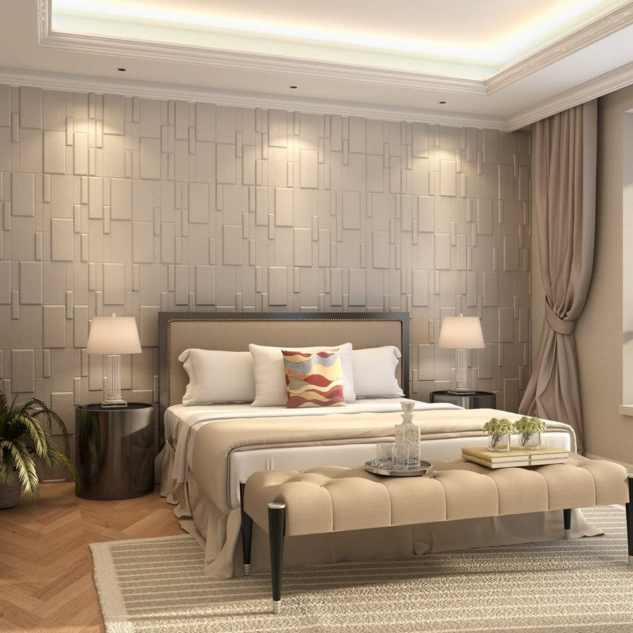 Flux Square 3D Leather Wall Panel