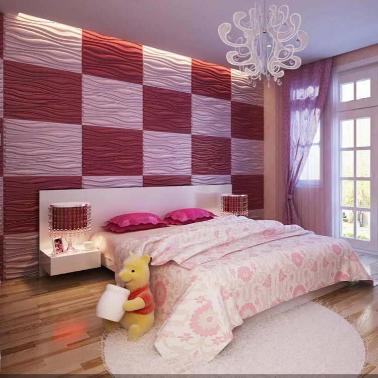 Gnarly Square 3D Leather Wall Panel